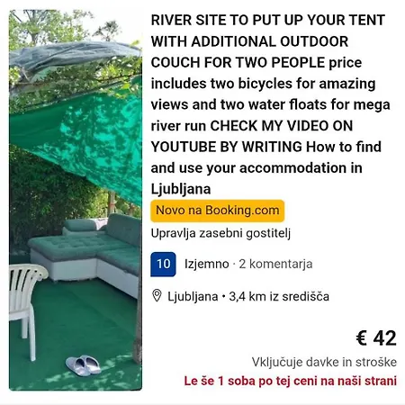 Garden For Two People With Additional River Site To Put Up Your Tent Price Includes Two Bicycles For Amazing Views And Two Water Floats For Mega River Run Check My Video On Youtube By Writing To Find And Use Your In *
